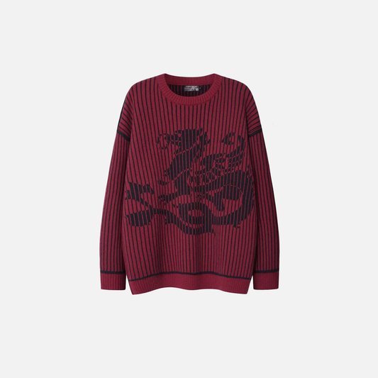 Flattering Grunge O-Neck Collar Knitted Sweater - Luxuryurbanwear