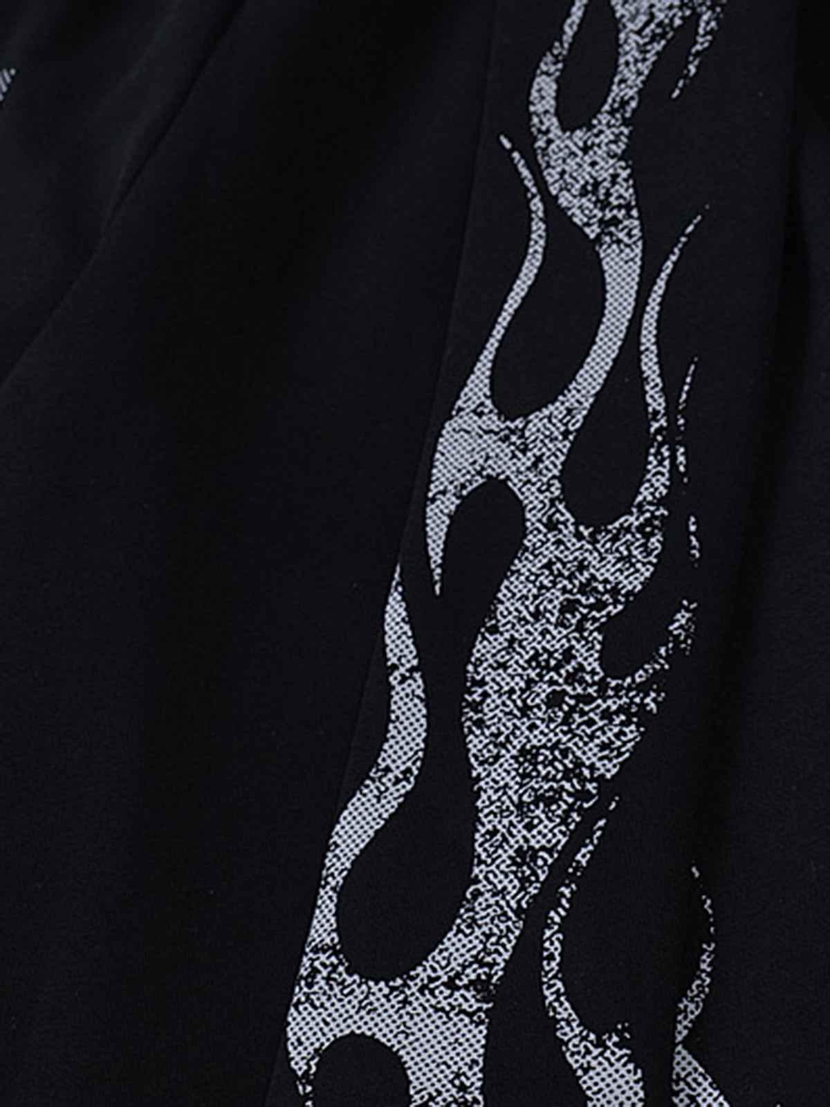Dark Street Letter Flame Sweatpants