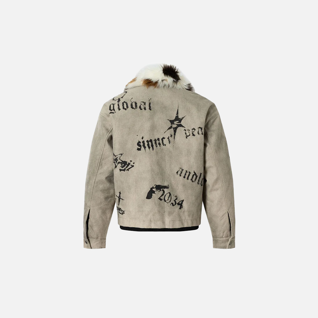 Elevated Warm Faux Fur Stand Collar Jacket - Luxuryurbanwear