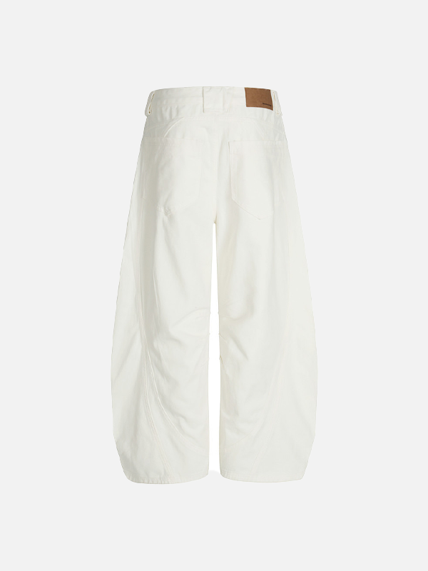 Y2K Stylish Slim Fit White Distressed Denim Jeans - Luxuryurbanwear