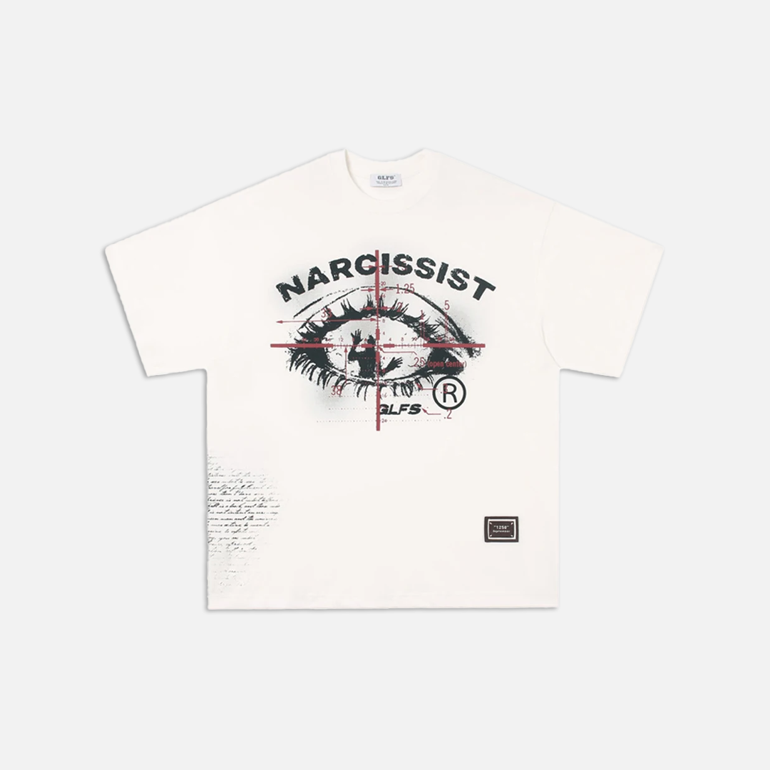 Graphic Eye Print Loose Cotton Short Sleeve T-Shirt - Luxuryurbanwear