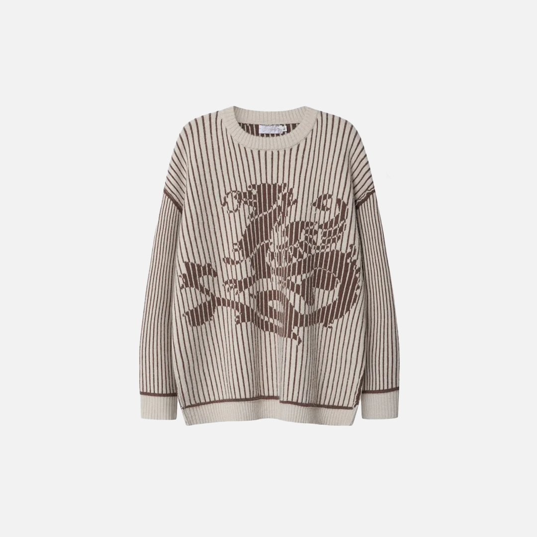 Flattering Grunge O-Neck Collar Knitted Sweater - Luxuryurbanwear