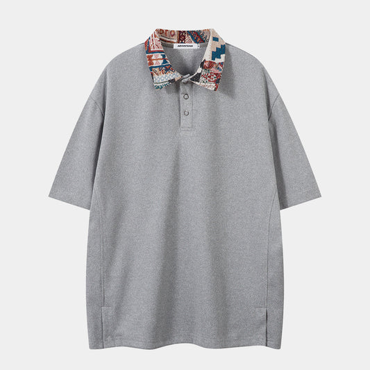 Patchwork Collar Design | Polo Shirt - Luxuryurbanwear