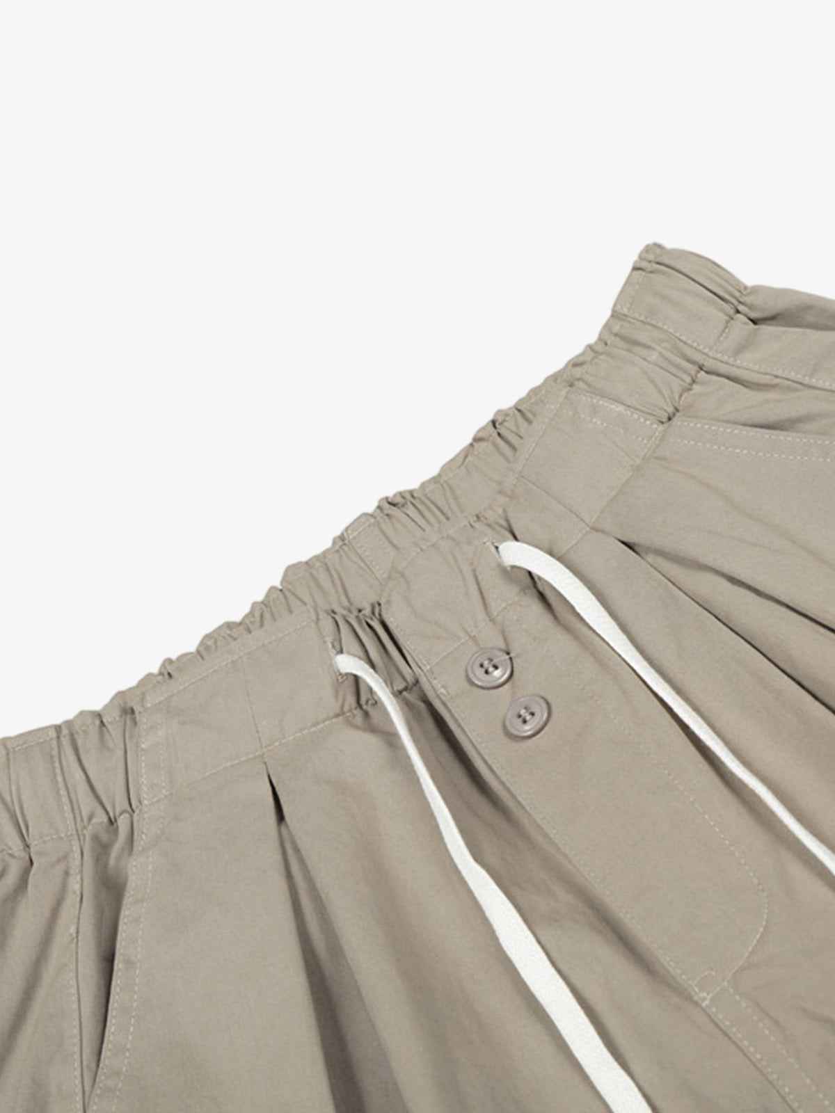 Drawstring Pleated Barrel Pants