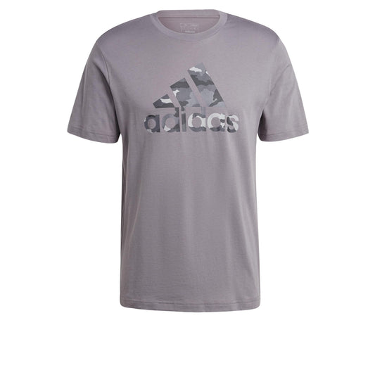 adidas Mens Tall Size Camouflage Badge of Sport Graphic T-Shirt Grey