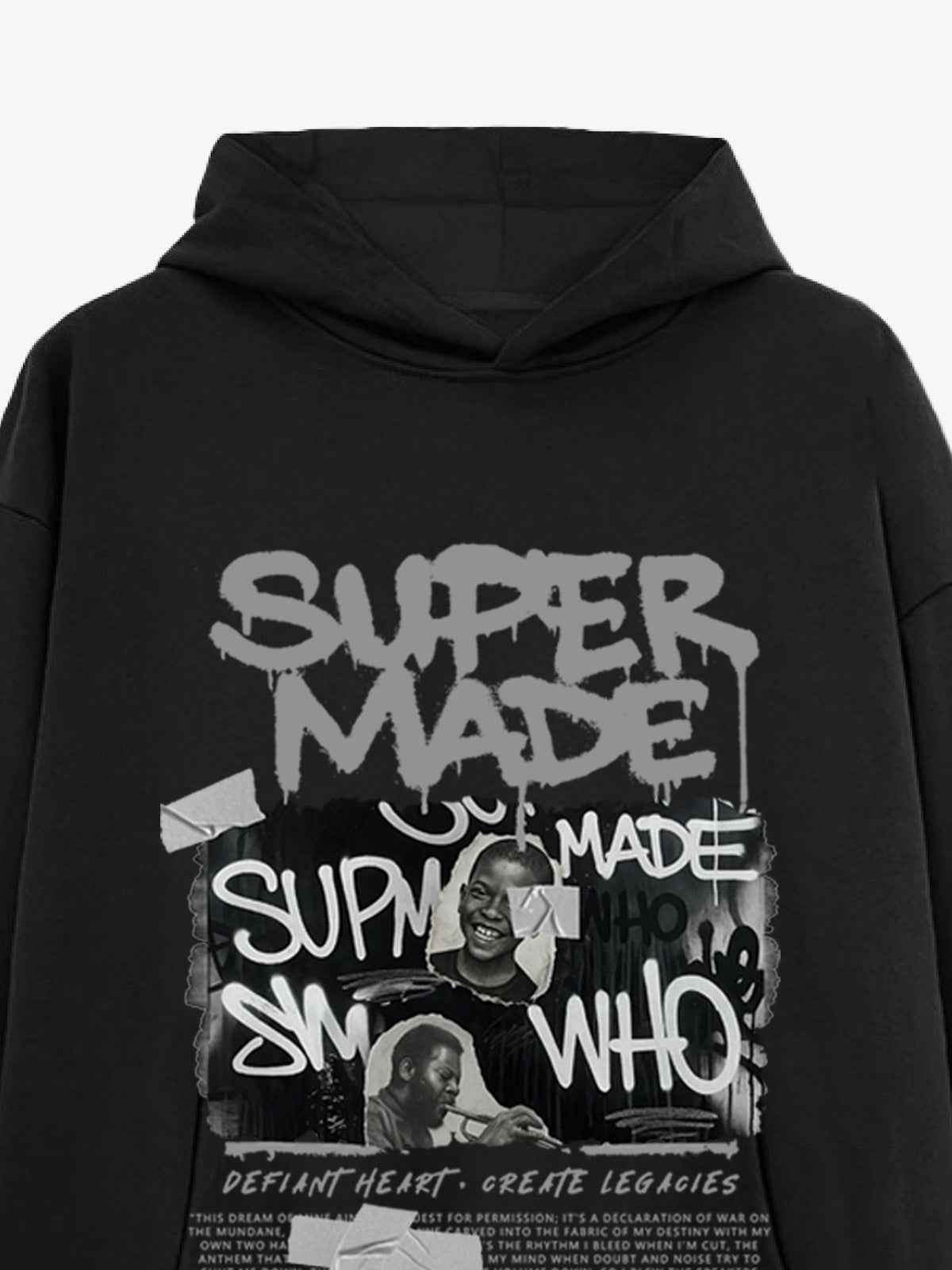 Trendy Retro Graffiti Character Hoodie