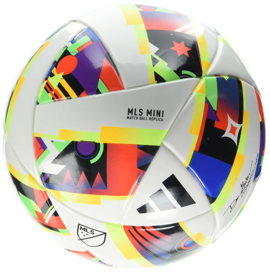adidas MLS Mini Soccer Ball White/Black/Solar Gold 1