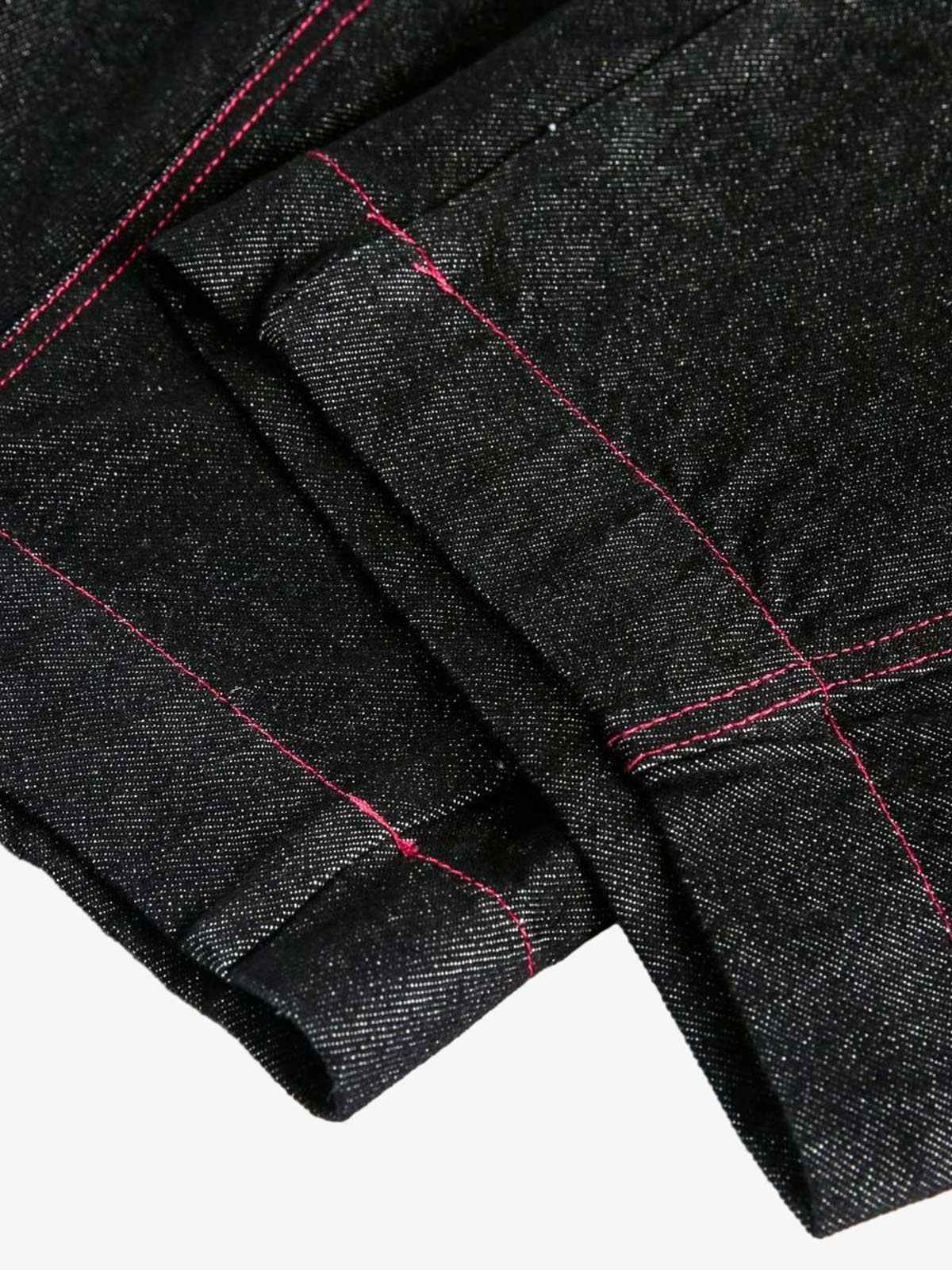 Street Culottes Red Stitching Barrel Jeans
