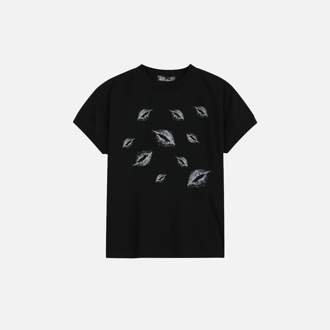 Versatile Sweet Bold Graphic Print Cotton T-Shirt - Luxuryurbanwear