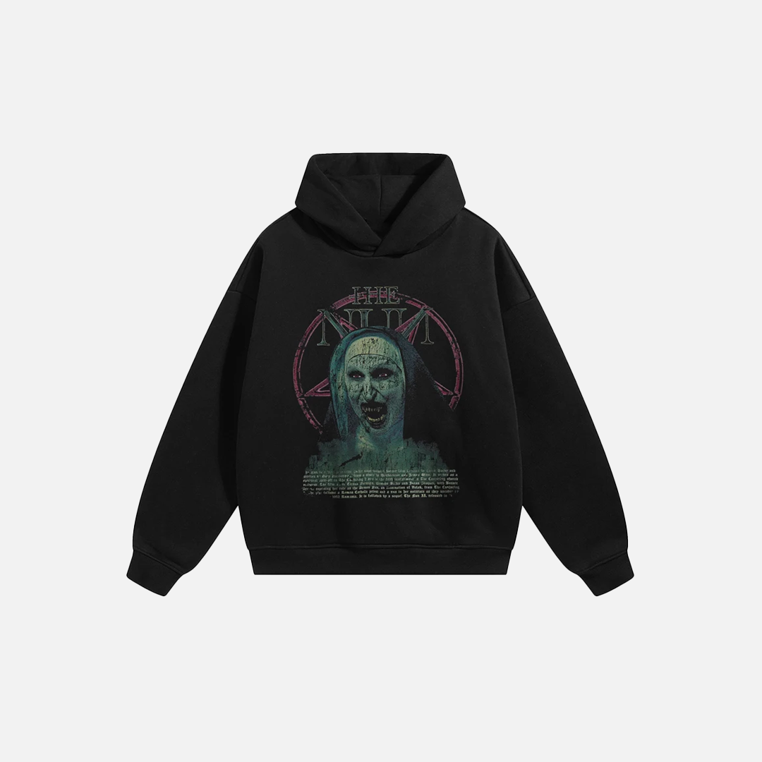 Vintage The Nun Retro Graphic Hoodie - Luxuryurbanwear