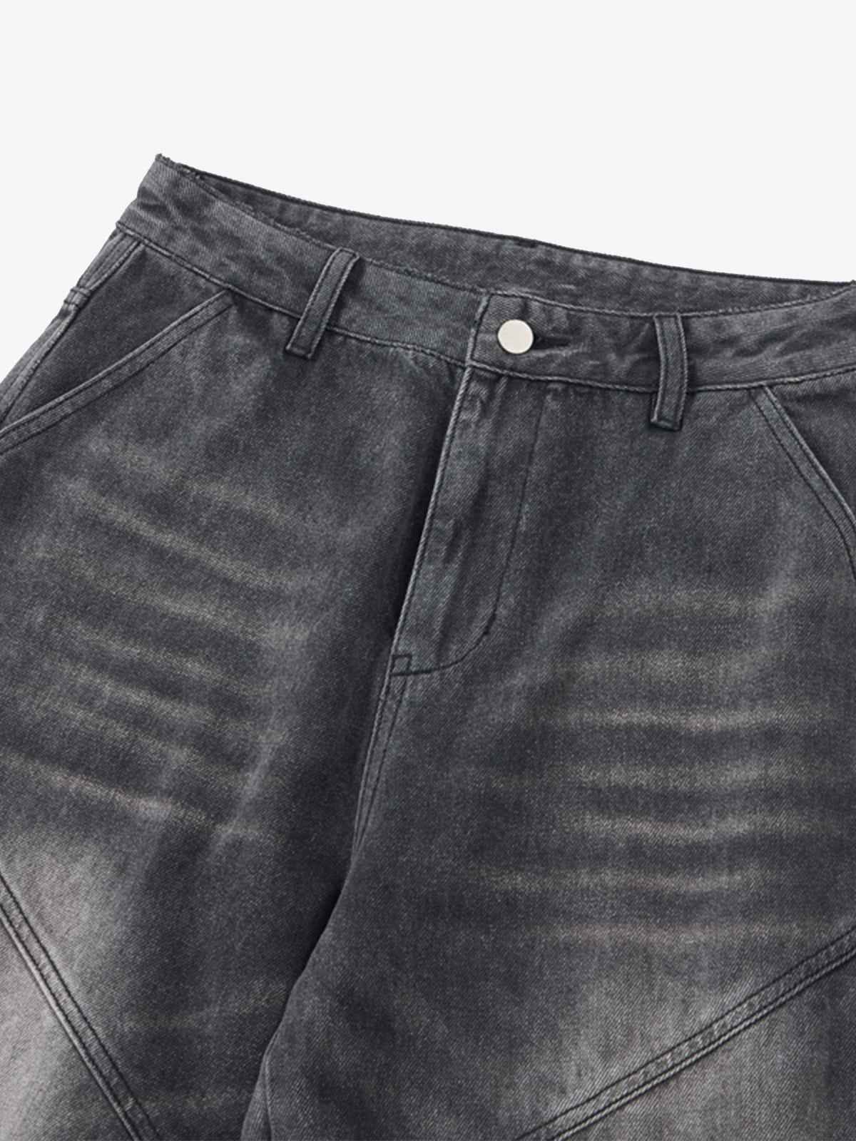 Vintage Washed Multi Pocket Cargo Jeans