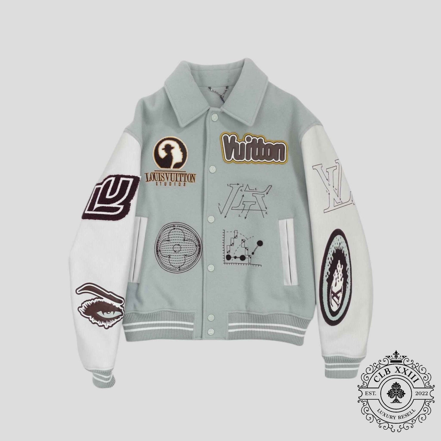 Louis Vuitton Studios Varsity Jacket in Blue