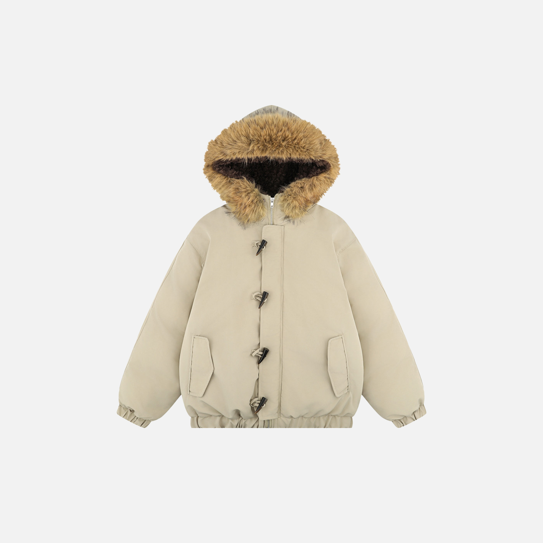 Heavyweight Winter Zipper Hooded Bomber Jacket - Luxuryurbanwear