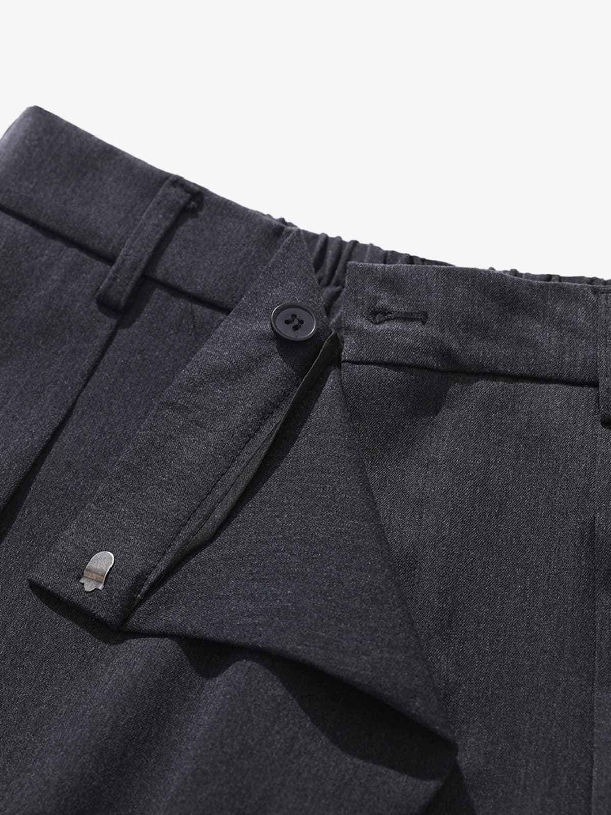 Retro Asymmetric Waist Loose Wide-Leg Trousers
