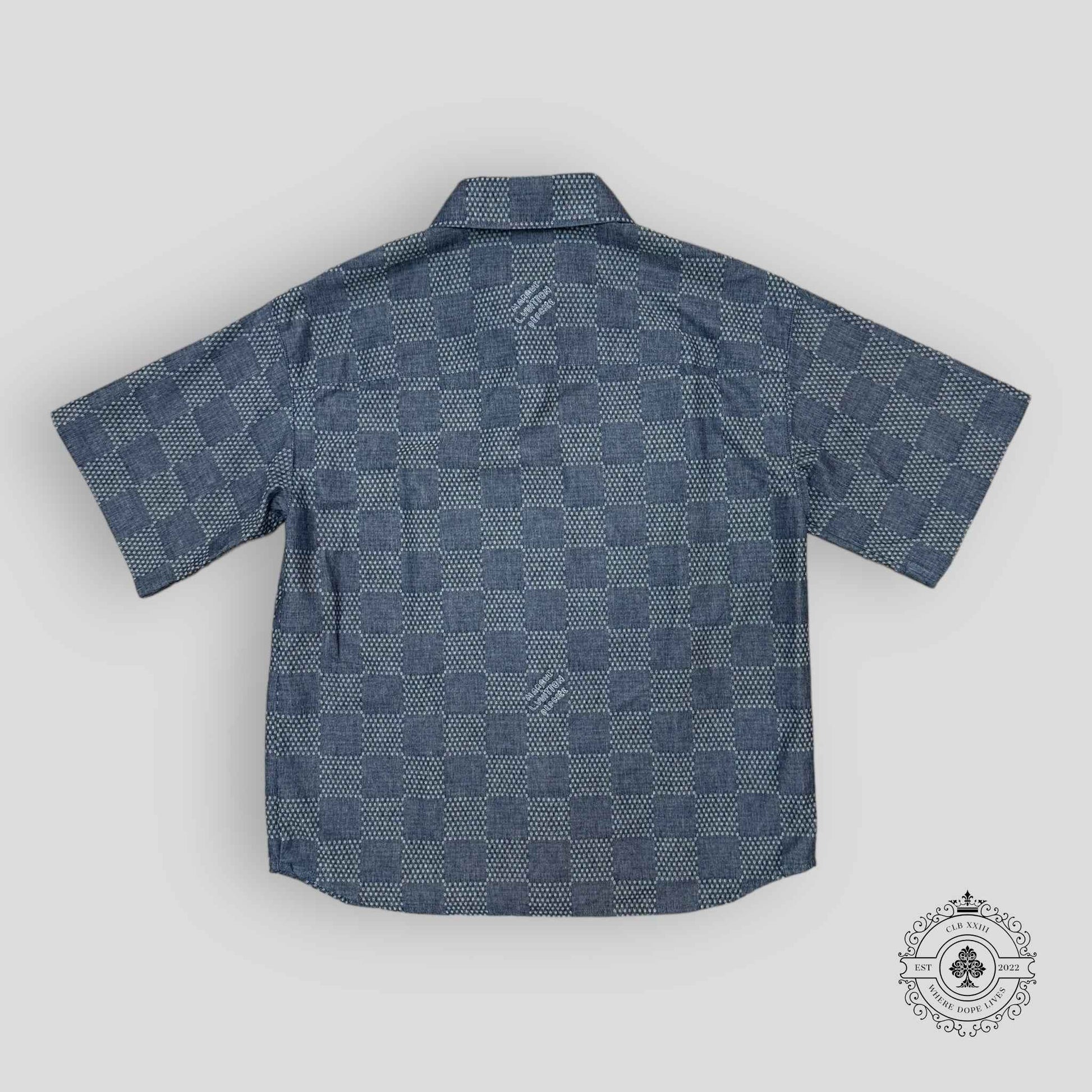 Louis Vuitton Damier Chambray Denim Shirt in Blue