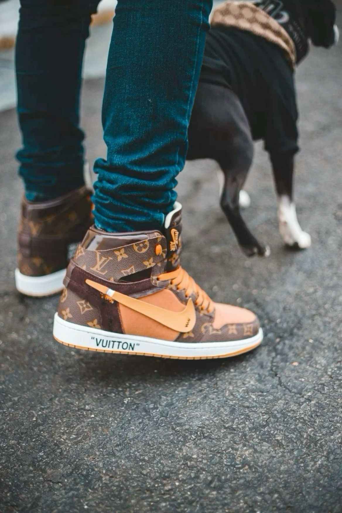 Custom Air Jordan 1 Monogram High Q  With Original Box SneakerNational