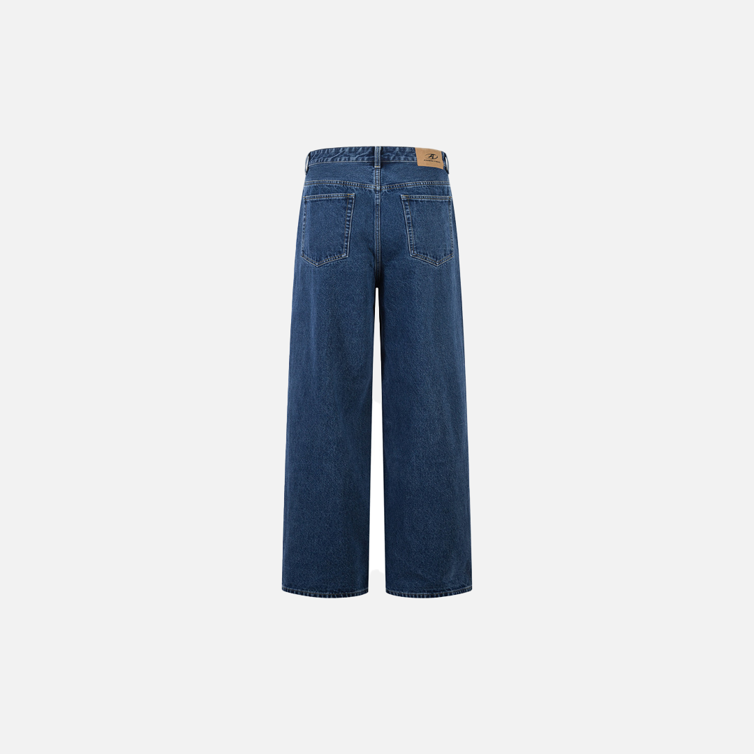 Y2K American Style Button-Fly Denim Straight Leg Jeans - Luxuryurbanwear