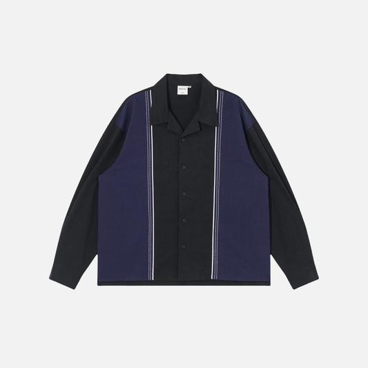 Loose Durable Striped Long Sleeve Casual Shirt - Luxuryurbanwear