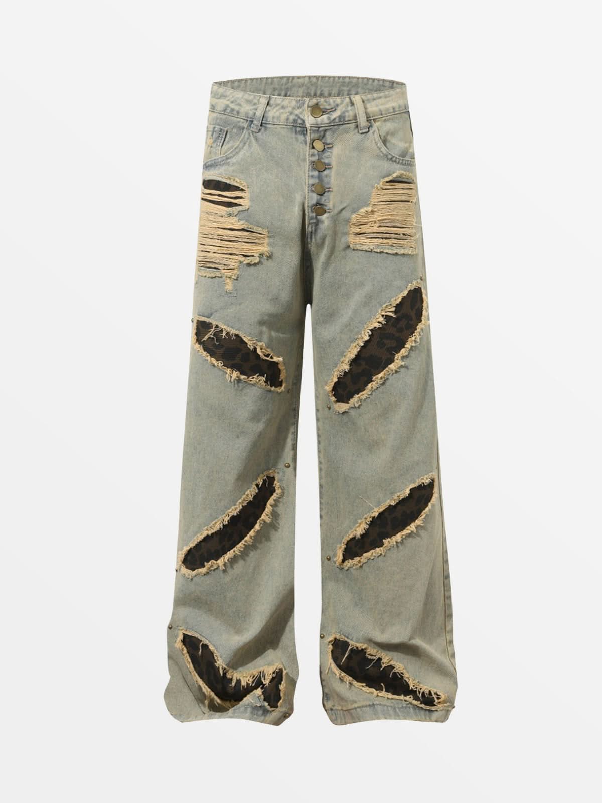 LUW Women’s Signature Denim - Luxury "Street-Sculpt" Raw Edge Baggy Jeans