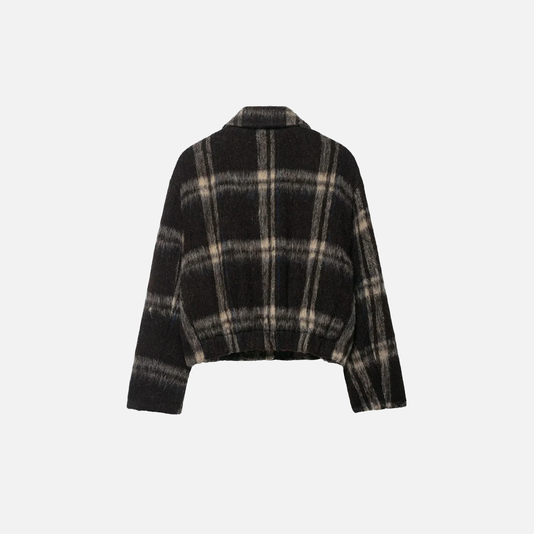 Trendy Stylish Slim Fit Plaid Wool Jacket - Luxuryurbanwear