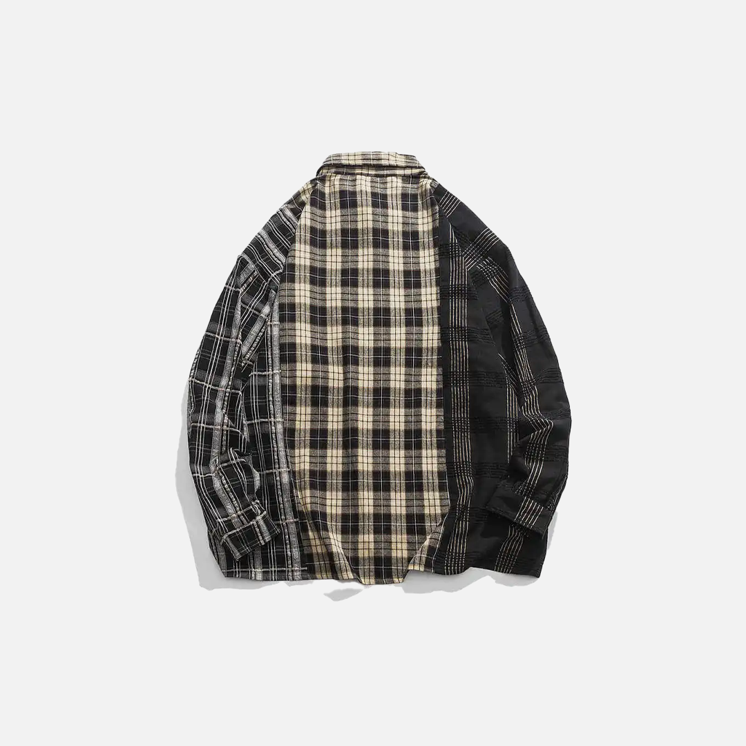 Y2K Insulated Plaid Hip Hop Button-Up Casual Shirt - Luxuryurbanwear