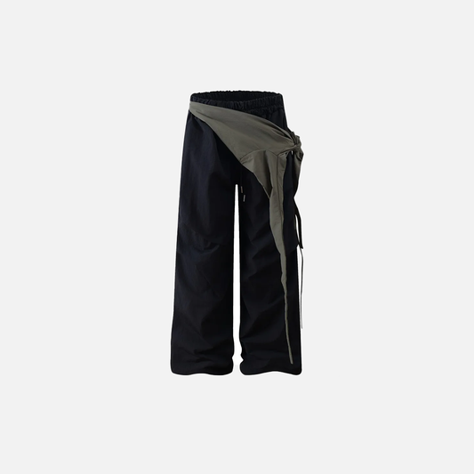 Y2K Men Hip Hop Elastic Patchwork Cargo Pants - Luxuryurbanwear