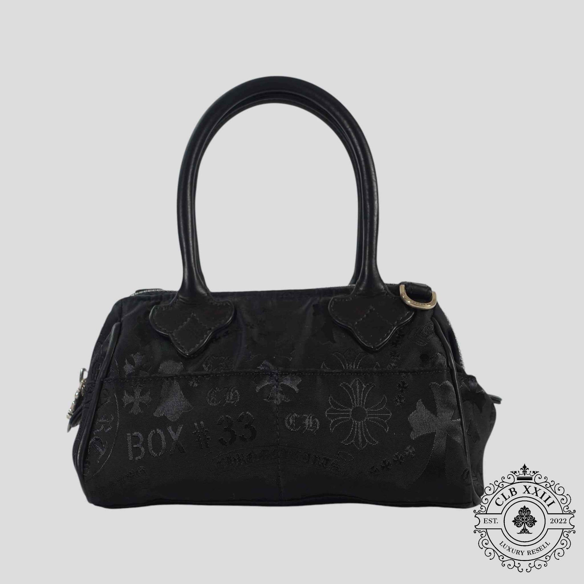 Chrome Hearts Multi Motif Nylon Mini Handbag in Black