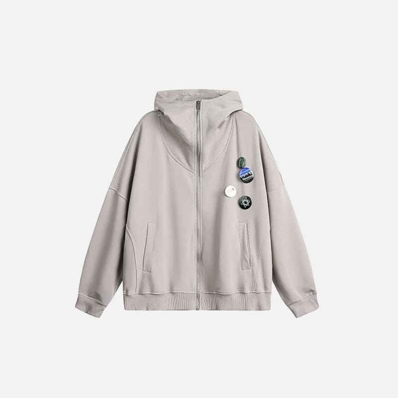 Zip Up Hoodie Loose Sports