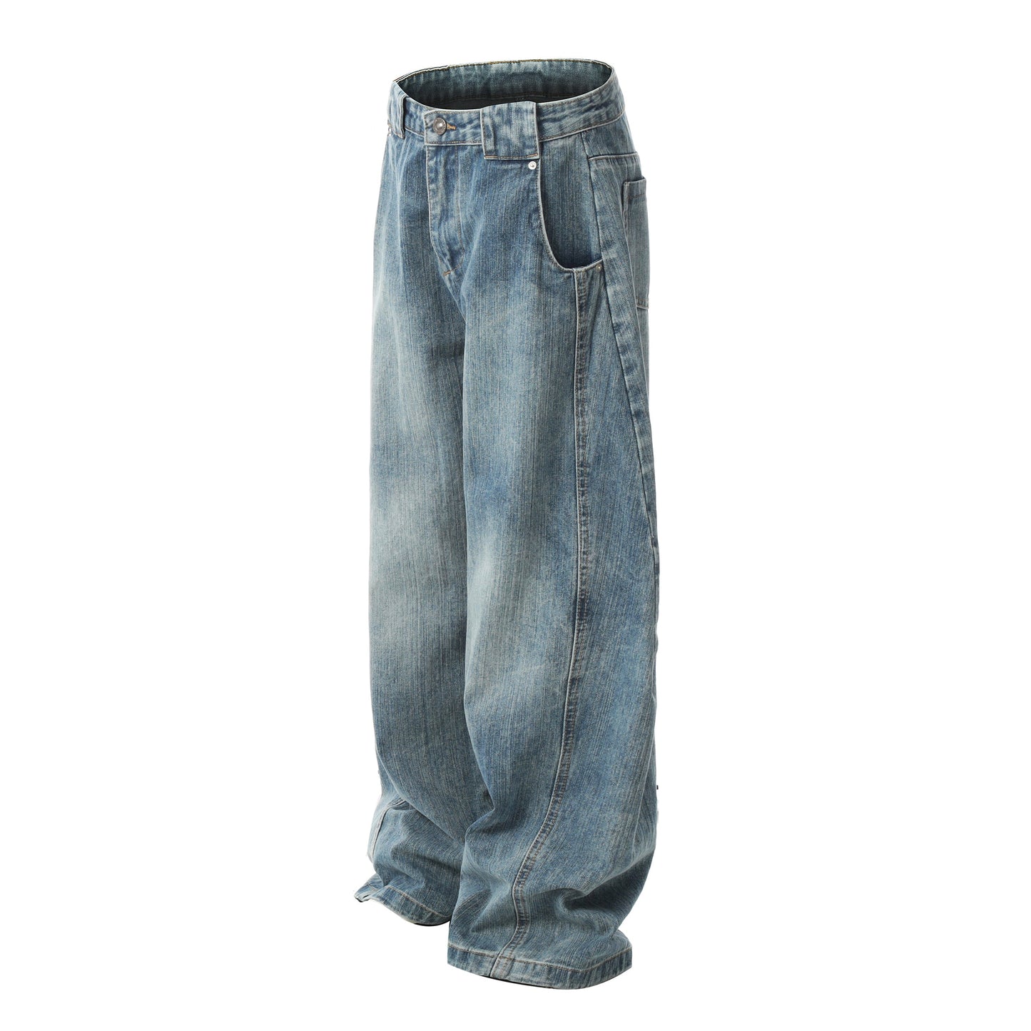 Washed Wide Leg | Vintage Denim Jeans - Luxuryurbanwear