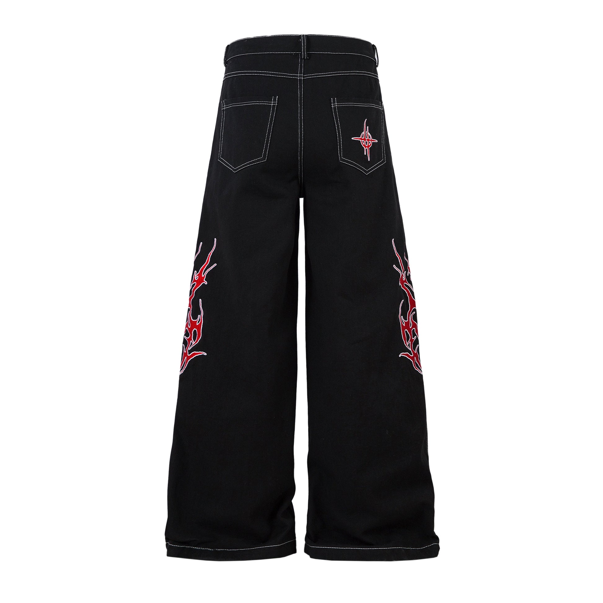 Flame Graphic | Baggy Jeans - Luxuryurbanwear