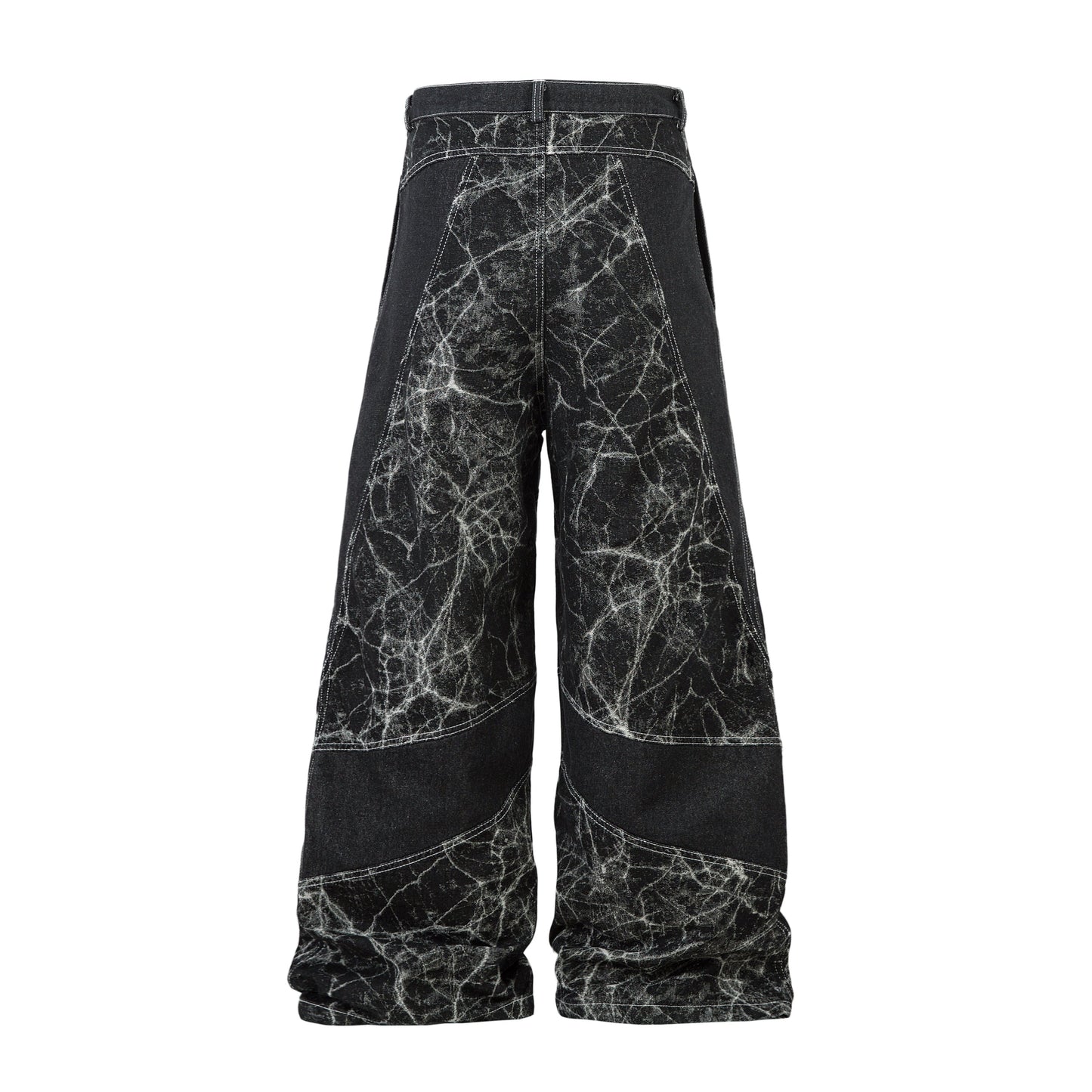 Cracked Panel Washed | Wide Jeans
