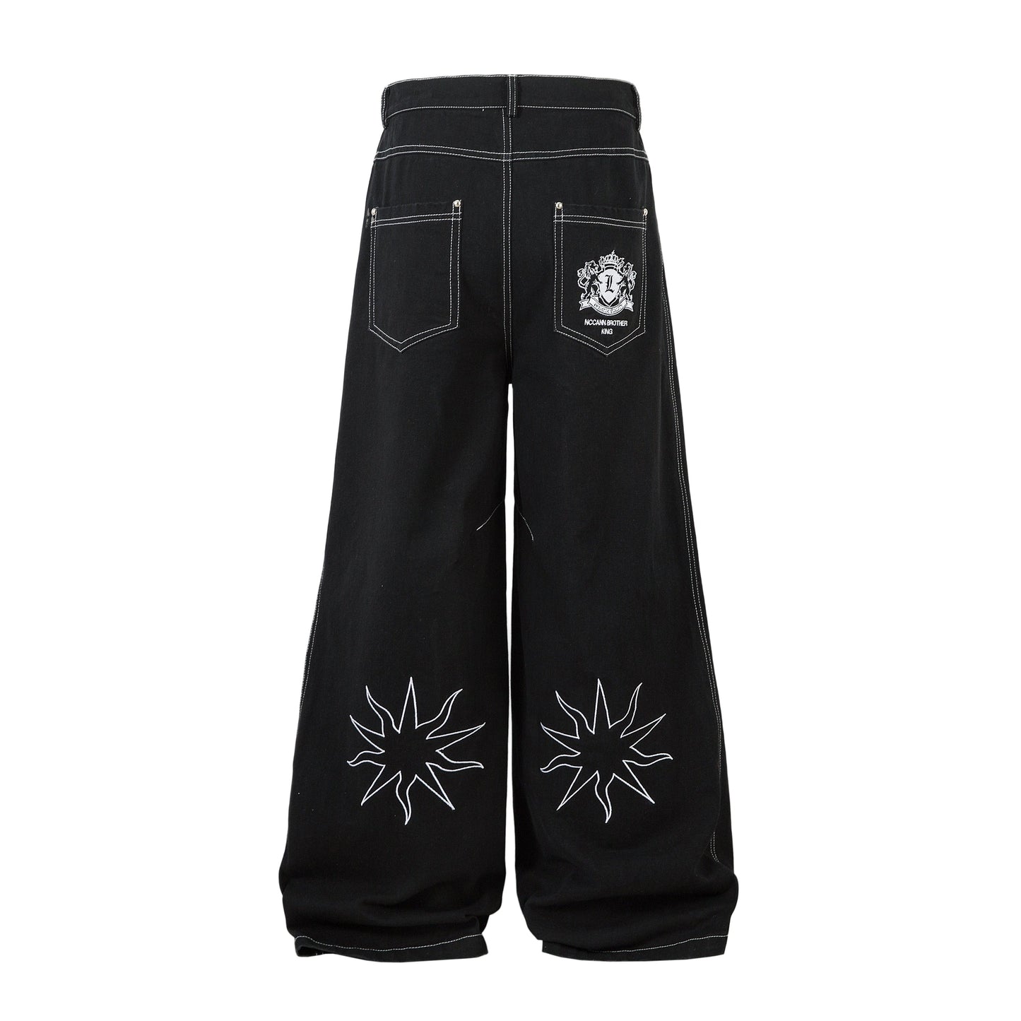 Royal Sigil Embroidery | Denim Jeans - Luxuryurbanwear