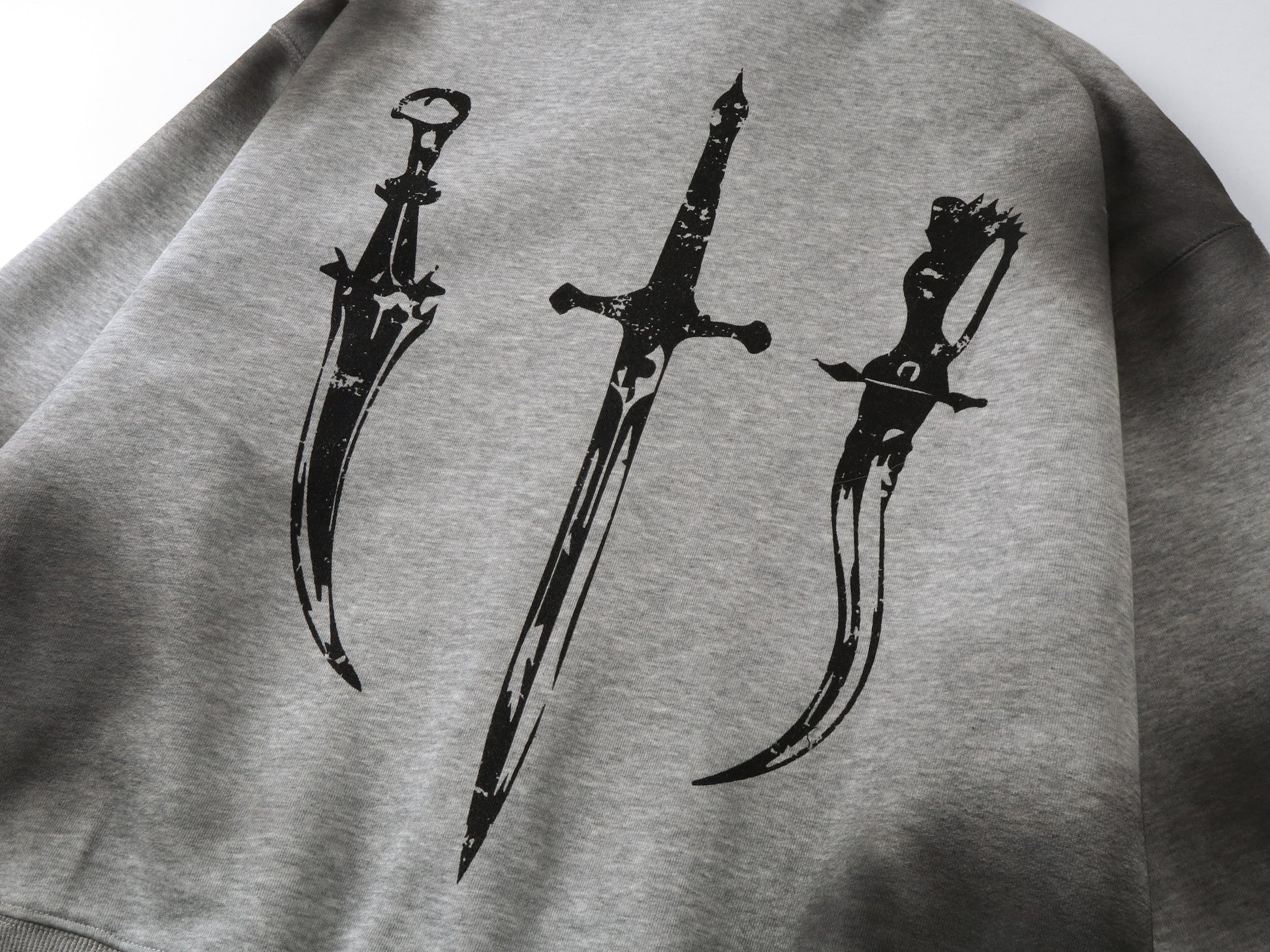 Gothic Distressed Print | Zip-Up Hoodie - Luxuryurbanwear