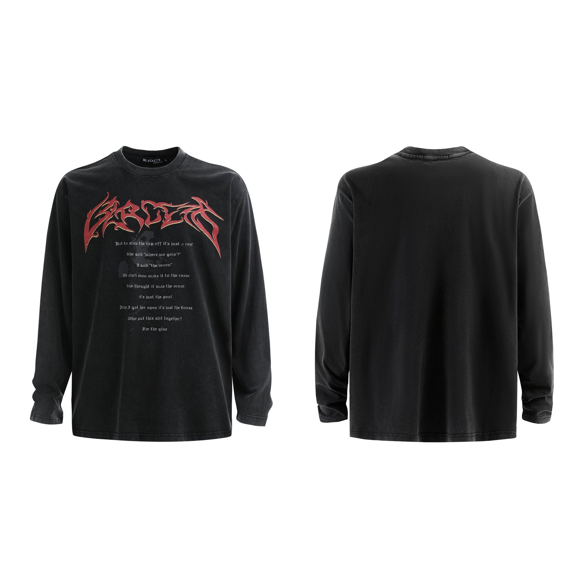 Archive Gothic Letter | Washed Sweatshirt - Luxuryurbanwear