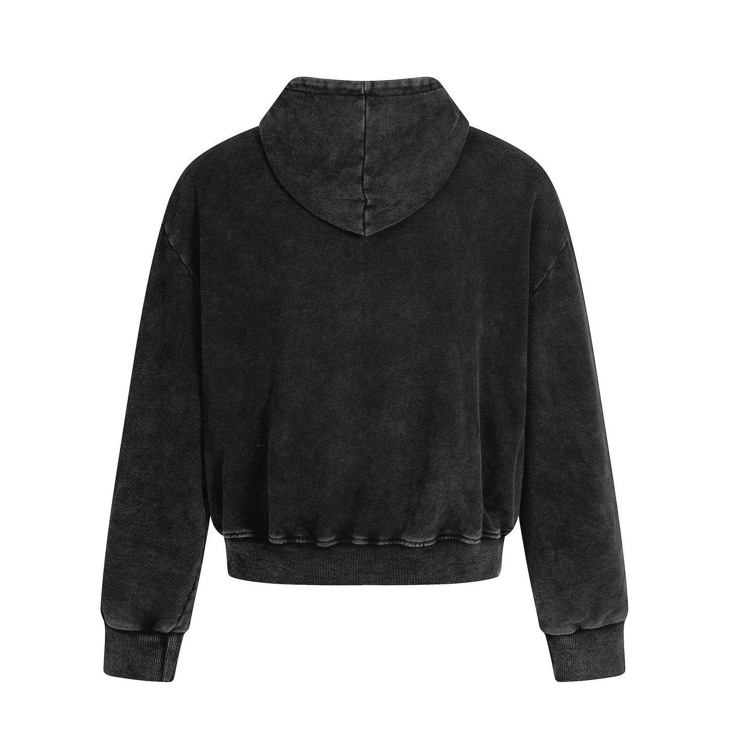 Asymmetry | Washed Zip Up Hoodie - Luxuryurbanwear