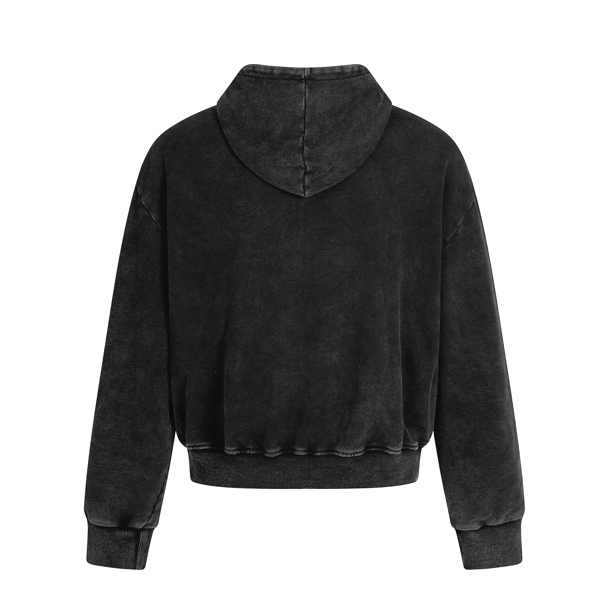 Asymmetry | Washed Zip Up Hoodie - Luxuryurbanwear