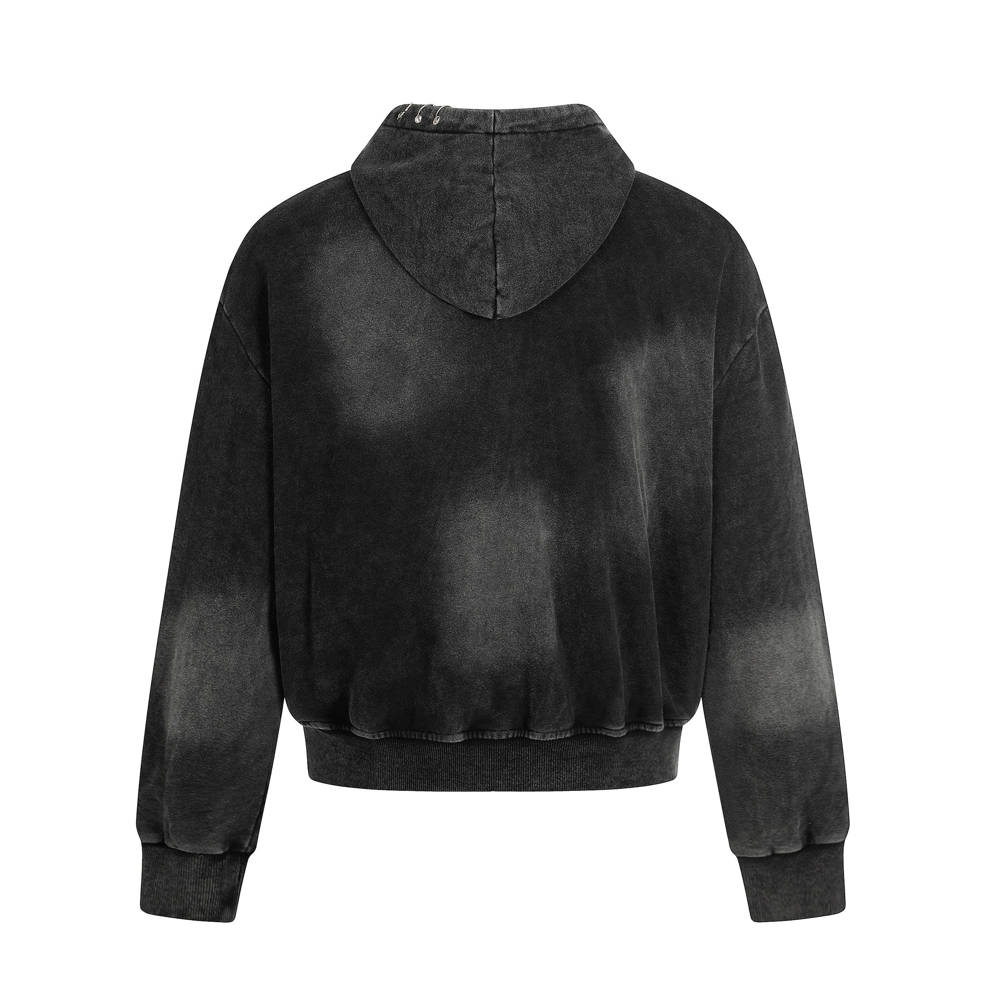 Washed | Oversized Zip Up Hoodie - Luxuryurbanwear
