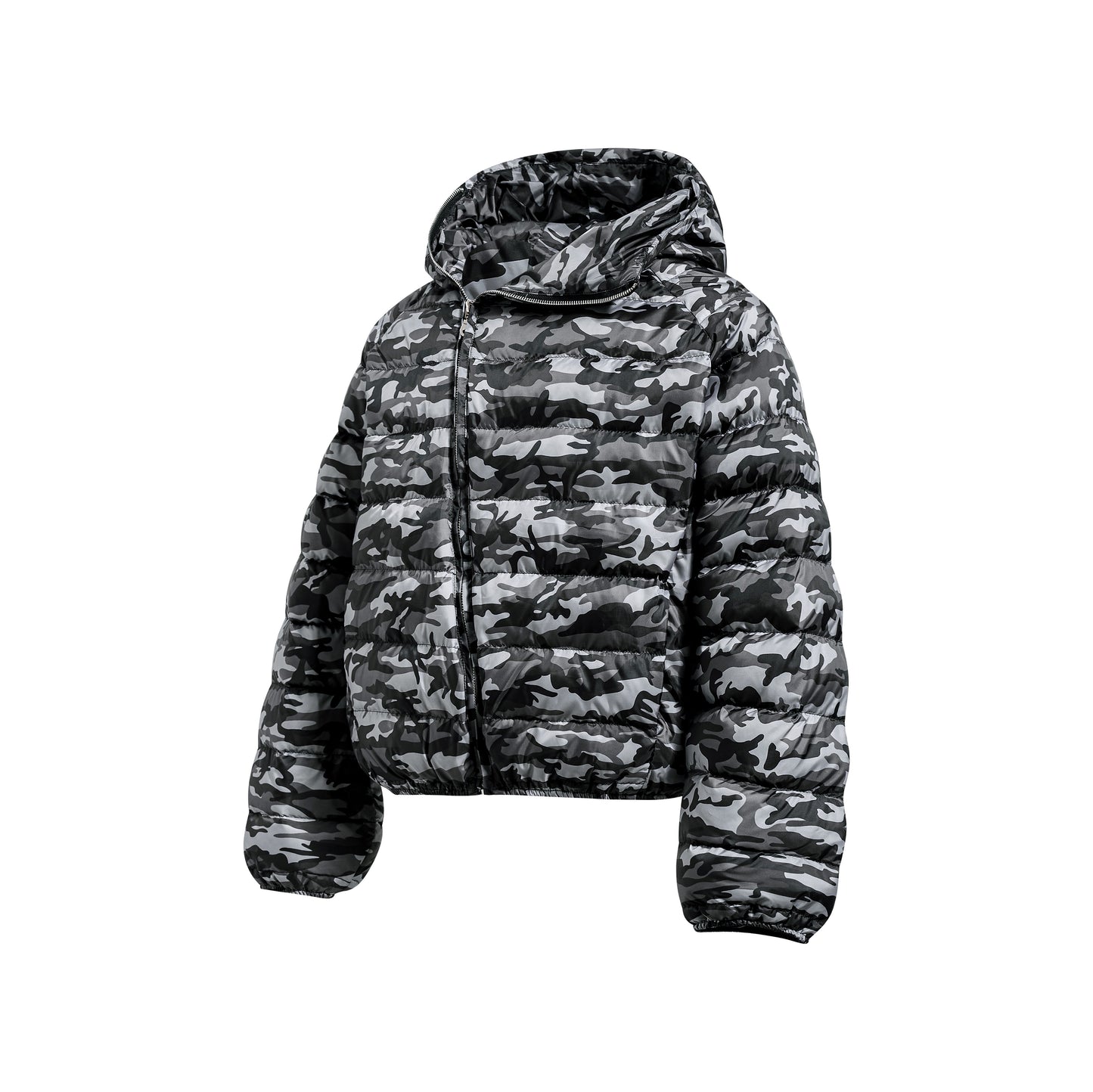 Camo Panel | Short Puffer Jacket - Luxuryurbanwear