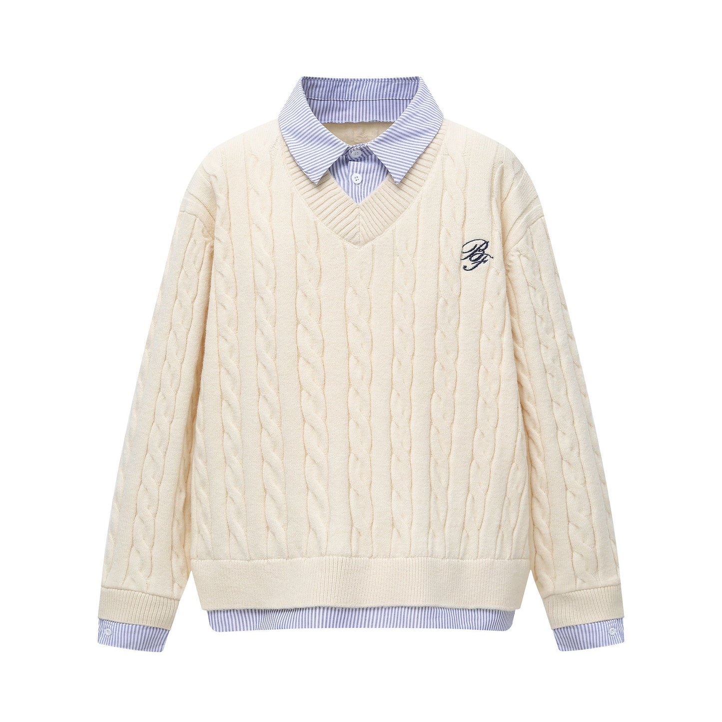 College Patchwork| Knit Polo Sweater - Luxuryurbanwear
