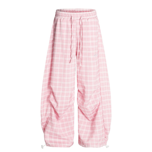 Checkmate Fit | Plaid Drop-Crotch Joggers - Luxuryurbanwear