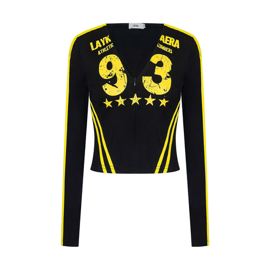 Star Runner | Athletic Number Long Sleeve Tee - Luxuryurbanwear