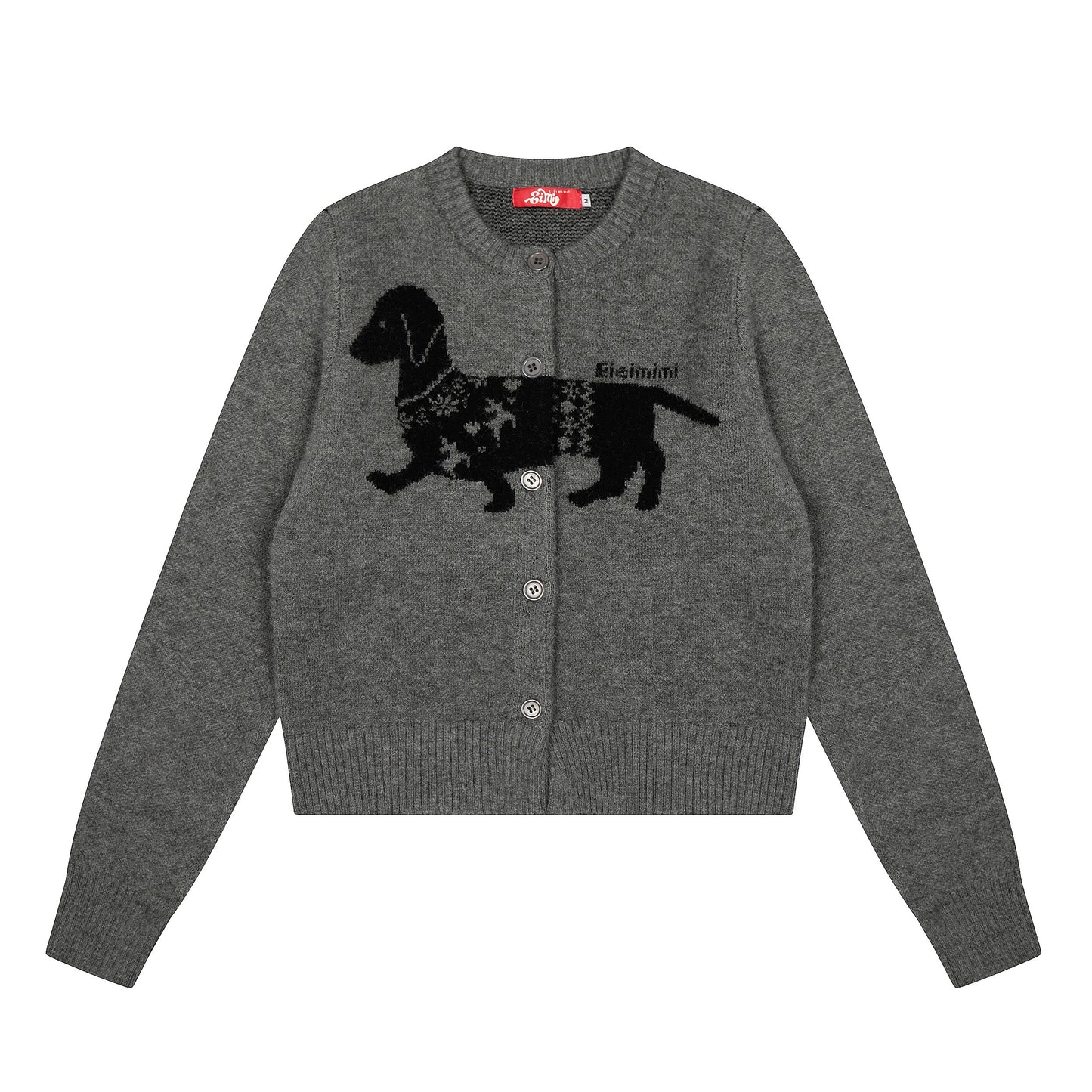 Doxie Knit | Dachshund Embroidered Cardigan - Luxuryurbanwear