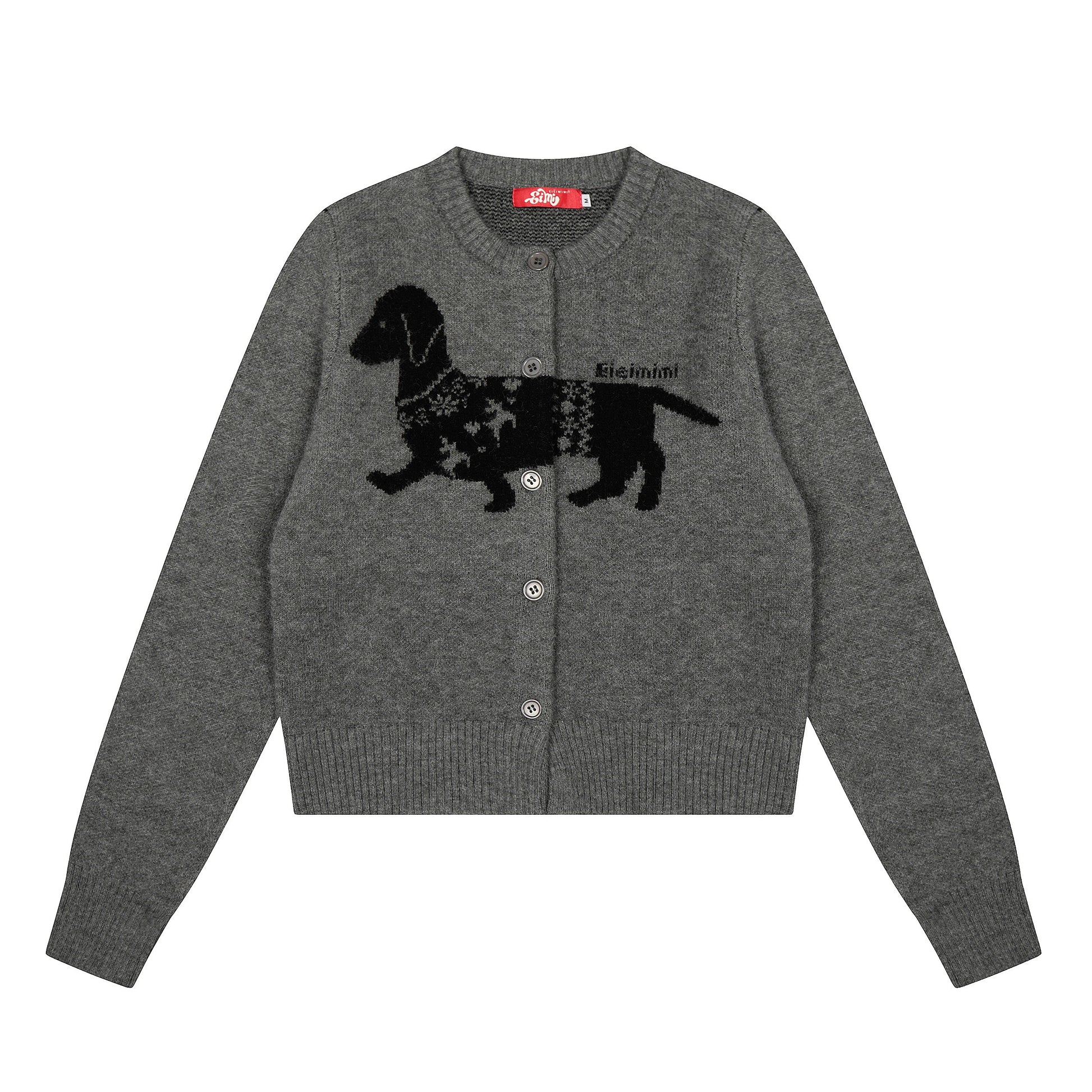 Doxie Knit | Dachshund Embroidered Cardigan - Luxuryurbanwear