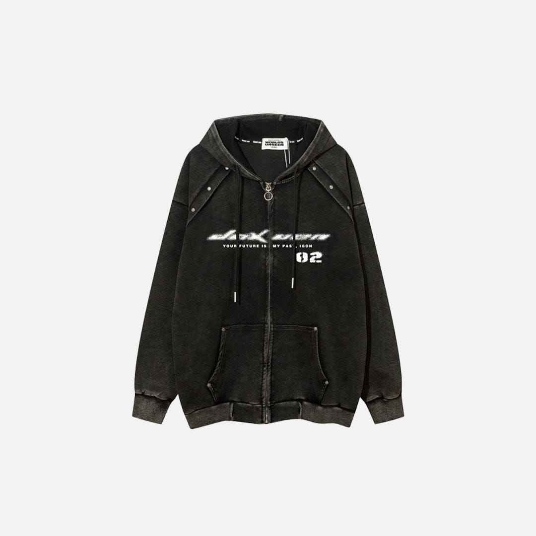 Zip Up Hoodie Omniscient Black