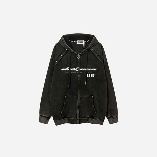 Zip Up Hoodie Omniscient Black