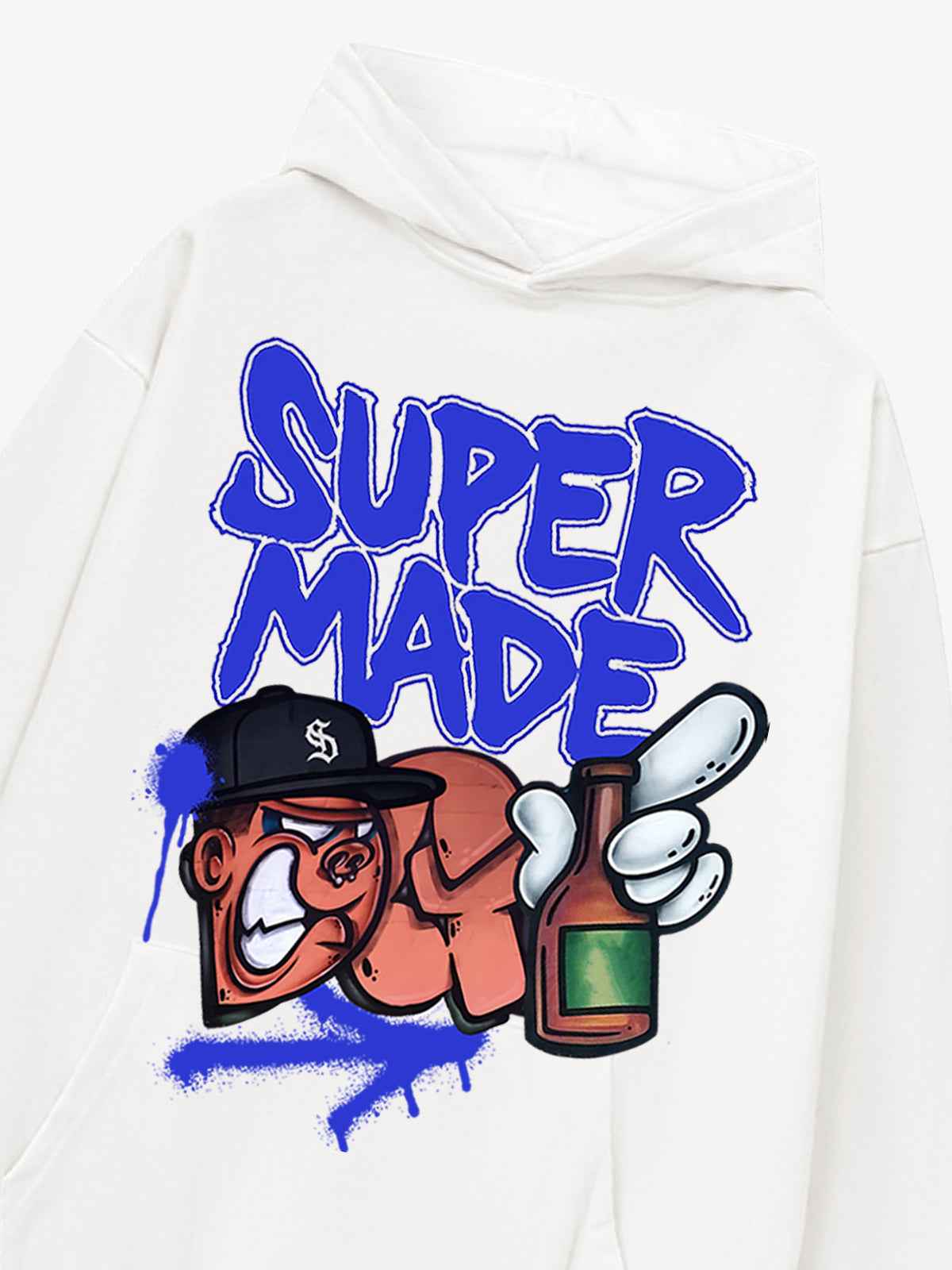 Original Contrast Color Letter Graphic Hoodie