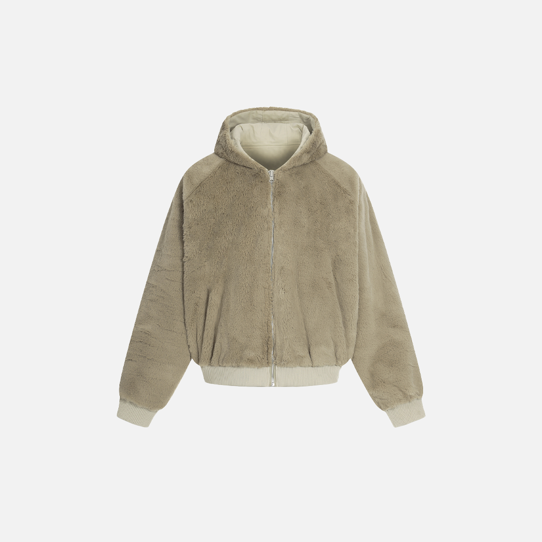 Streetwear Double-Sided Fleece Lined Hooded Jacket - Luxuryurbanwear