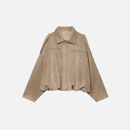 Winter Y2K Loose Suede Zip-Up Thick Jacket - Luxuryurbanwear