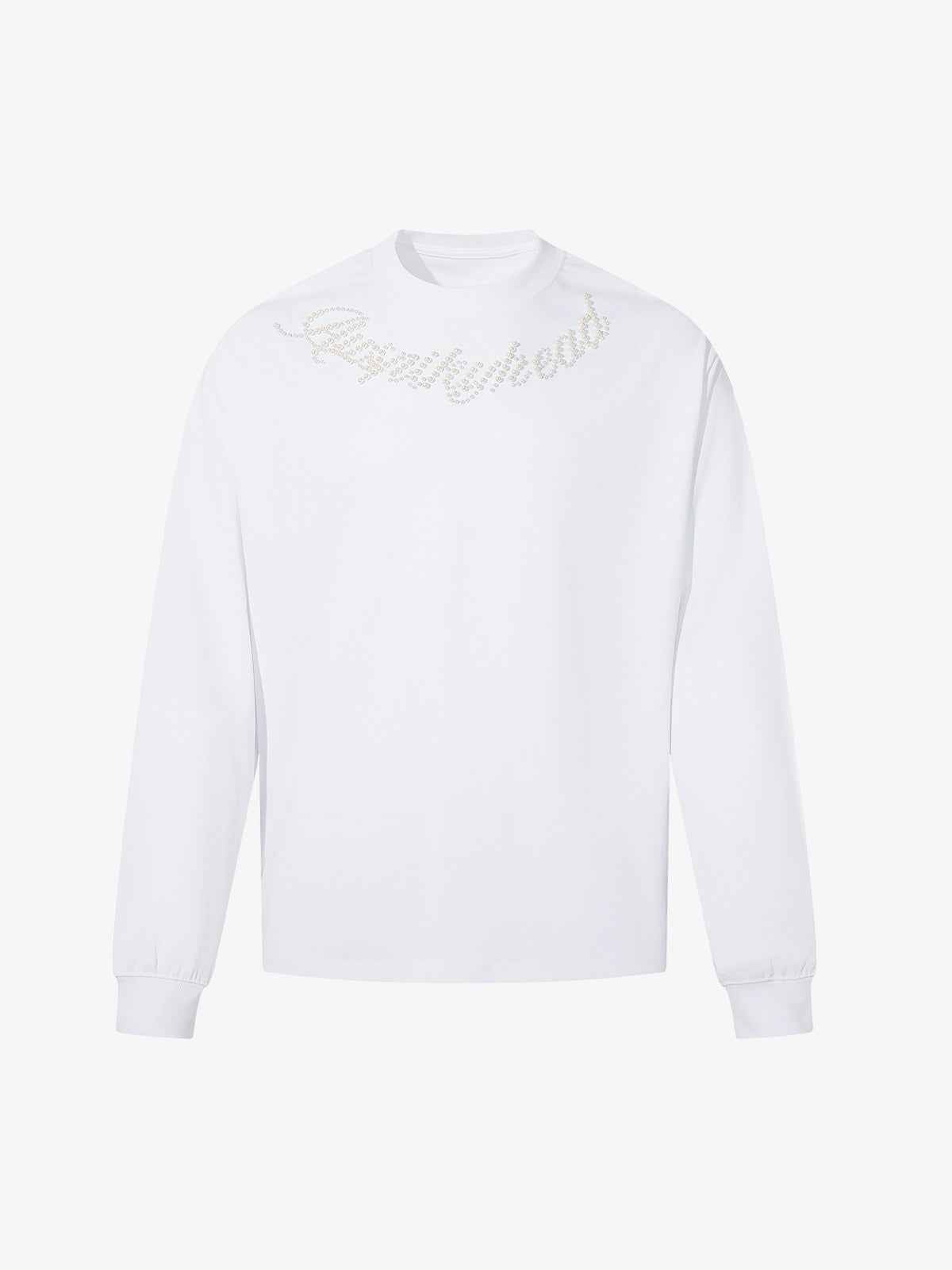 Sparkling Embellished Beaded Long Sleeve T-Shirt
