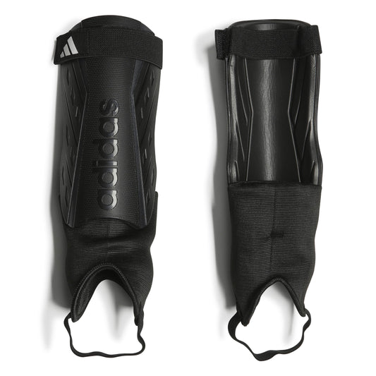 adidas Unisex-Adult Tiro Soft Ground Match Shin Guards Black/White/Iron Metallic Large